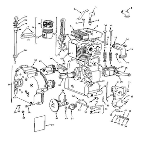 Cylinder Block Group Diagram and Parts List for 251400-251499 0184-01 Briggs and Stratton Engine